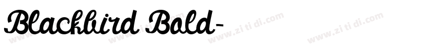 Blackbird Bold字体转换